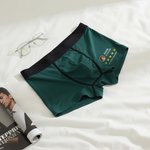 Personlig femstjärnig recension foto andningsaktiva par thong boxer underkläder brief set med namn datum och text födelsedag jubileum present