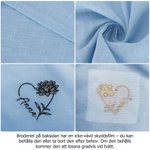 Personligt broderat Födelseblomma 100% bomull Långärmad skjorta med namn Födelsedag Jubileum Present för kvinnor