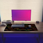 Tappetino per mouse personalizzato al neon Gamepad Design antiscivolo di grandi dimensioni con nome Accessorio per ufficio Regalo di compleanno per studenti colleghi amici
