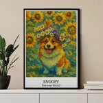 Personalised Turn Photo into Sunflower Oil Paintings Effect Poster Oil Canvas Painting Keepsake Anniversary Birthday Gift for Family Friend