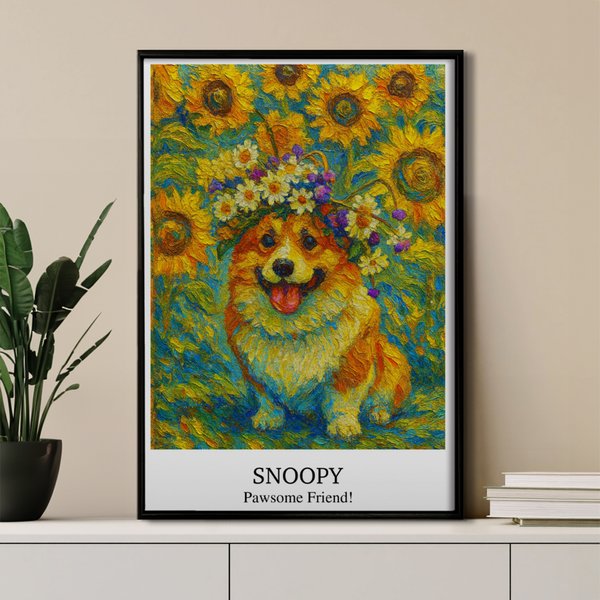 Peinture à l'huile de tournesol personnalisée Poster Peinture à l'huile sur toile Cadeau d'anniversaire Cadeau d'anniversaire pour la famille Ami(e)