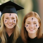 Personalized Graduation Cap Photo Waterproof Confetti Stickers with Text Graduation Party Decoration Favors for Graduates