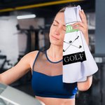 Personalisiertes klassisches schnelles trockenes Waffel-Sport-Golfhandtuch mit Namen und Karabiner-Clip Golf-Zubehör Geburtstagsgeschenk für Golfspieler