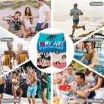 Personalizzato I Love My Wife So Stay Away From Me Face Photo Swim Trunks con slip in rete e coulisse da viaggio Regalo di compleanno essenziale per gli uomini