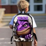 Personlig søt 3D-tegneserie dinosaur-ryggsekk Lunsjveske Penalveske Sett med navn Tilbake til skolen Bursdagsgave til gutter Jenter