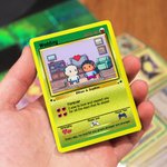 Personalized Cute Pixel Character Classic TCG Poke Card with Name and Text Card Game Collection Anniversary Valentine's Day Gift for Couple