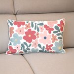 Personalisiertes Weiches Blumen Design Kissen mit Namen Stickerei Minky Fleece auf der Rückseite Haus Deko Geburtstag Geschenk für Freunde Familie