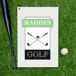 Personalisiertes klassisches schnelles trockenes Waffel-Sport-Golfhandtuch mit Namen und Karabiner-Clip Golf-Zubehör Geburtstagsgeschenk für Golfspieler