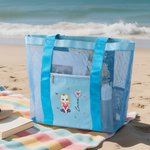 Personalizada Nacimiento Flor Caricatura Personaje Malla Bolsa de playa con nombre Verano Vacaciones Piscina Cumpleaños Regalo para Mujeres Niñas