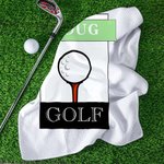 Personalisiertes klassisches schnelles trockenes Waffel-Sport-Golfhandtuch mit Namen und Karabiner-Clip Golf-Zubehör Geburtstagsgeschenk für Golfspieler