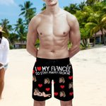 Personalizzato I Love My Wife So Stay Away From Me Face Photo Swim Trunks con slip in rete e coulisse da viaggio Regalo di compleanno essenziale per gli uomini