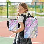 Personalizzato giochi a palla colorati zaino borsa pranzo astuccio portamatite con nome regalo di ritorno a scuola per gli studenti