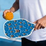 Personalisierte Bones Paw Prints 1-3 Gesicht Fotos Pickleball Paddel mit Namen Wettbewerb Tag Geburtstag Geschenk für Pickleball Spieler Pet Lover