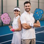 Personalisierte Bones Paw Prints 1-3 Gesicht Fotos Pickleball Paddel mit Namen Wettbewerb Tag Geburtstag Geschenk für Pickleball Spieler Pet Lover