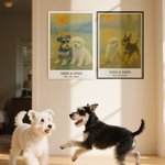 Personalisierte Impressionist Sonnenaufgang Ölmalerei Effekt Foto Poster Malerei gerahmt Gemälde mit Namen und Text Geburtstag Geschenk für Familie Freunde