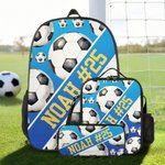 Personalizzato giochi a palla colorati zaino borsa pranzo astuccio portamatite con nome regalo di ritorno a scuola per gli studenti