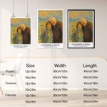 Personalisierte Impressionist Sonnenaufgang Ölmalerei Effekt Foto Poster Malerei gerahmt Gemälde mit Namen und Text Geburtstag Geschenk für Familie Freunde