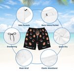 Propriété personnalisée de XX Photo du visage Maillot de bain pour homme avec nom et slip en maille Cadeau d'anniversaire pour mari Petit ami