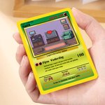 Gepersonaliseerde Foto Klassieke TCG Pokékaart met Tekst en Houten Standaard Vaderdag Valentijnsdag Verjaardagscadeau voor Koppels en Vrienden