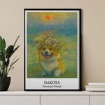Personalisierte Impressionist Sonnenaufgang Ölmalerei Effekt Foto Poster Malerei gerahmt Gemälde mit Namen und Text Geburtstag Geschenk für Familie Freunde