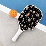 Personalisierte Bones Paw Prints 1-3 Gesicht Fotos Pickleball Paddel mit Namen Wettbewerb Tag Geburtstag Geschenk für Pickleball Spieler Pet Lover