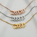 A Wearable Tribute to Your Whole Family - Personalized 1-12 Engraved Names Heart Outline Pendant Necklace