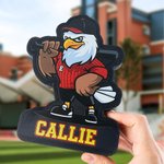 Impression 3D personnalisée Nom de la mascotte Plaque Esprit d'école Décoration de la chambre Cadeau de fin d'études pour étudiant