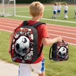 Spersonalizowany plecak sportowy z piłką bejsbolową Piórnik podróżny z imieniem i nazwiskiem Prezent na powrót do szkoły dla chłopców i dziewczynek