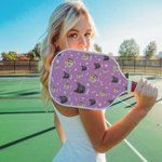 Personalisierte Bones Paw Prints 1-3 Gesicht Fotos Pickleball Paddel mit Namen Wettbewerb Tag Geburtstag Geschenk für Pickleball Spieler Pet Lover