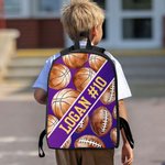 Personalizzato giochi a palla colorati zaino borsa pranzo astuccio portamatite con nome regalo di ritorno a scuola per gli studenti