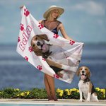 Toalla de playa personalizada de secado rápido con foto de mascota y nombre Piscina Vacaciones Esenciales Regalo de cumpleaños para un amante de las mascotas
