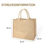 Personifierad söt tecknad kvinna flicka födelseblomma jute toteväska med namn bröllop födelsedag mors dag present till henne