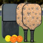 Personalisierte Bones Paw Prints 1-3 Gesicht Fotos Pickleball Paddel mit Namen Wettbewerb Tag Geburtstag Geschenk für Pickleball Spieler Pet Lover