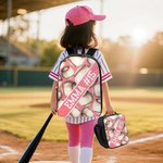 Personalizzato giochi a palla colorati zaino borsa pranzo astuccio portamatite con nome regalo di ritorno a scuola per gli studenti