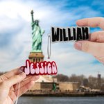 Personalizada Glitter Bolsa de equipaje Mochila acrílico etiqueta de nombre Accesorios de viaje Uso diario Regalo de cumpleaños para el viajero Estudiante