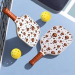 Personalisierte Bones Paw Prints 1-3 Gesicht Fotos Pickleball Paddel mit Namen Wettbewerb Tag Geburtstag Geschenk für Pickleball Spieler Pet Lover
