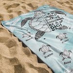 Spersonalizowany ręcznik plażowy Szybkoschnący Żółw Morski w Świecie Pełnym Babć z imionami 1-12 Letnie Wakacje Plaża Przyjęcie Prezent dla Babci