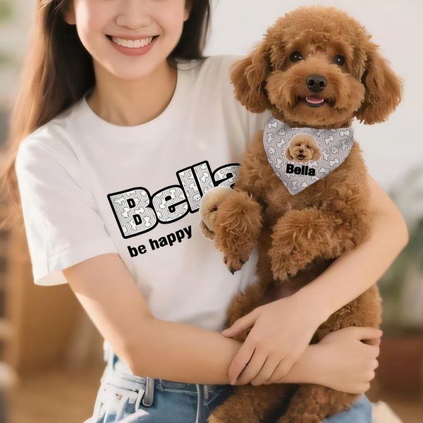 Set de bavoirs pour chien avec nom Cadeau d'anniversaire pour les amoureux des chiens.