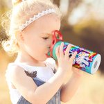 Personalized Dinosaur Fantasy Unicorn Name 12 oz Kid Insulated Water Bottle with Handle and Silicone Straw Birthday Back To School Gift for Boy Girl