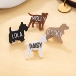 Personalised Cute Dog Silhouette Shoes Clog Charms with Name Shoes Decoration Daily Wear Birthday Gift for Pet Lovers