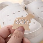 Personalised Cute Dog Silhouette Shoes Clog Charms with Name Shoes Decoration Daily Wear Birthday Gift for Pet Lovers