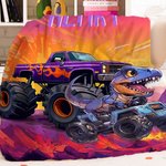 Personalizzato Dinosauri Fantasia Unicorni Coperta morbida con nome Home Decor Regalo di compleanno per bambini