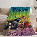 Personalizzato Dinosauri Fantasia Unicorni Coperta morbida con nome Home Decor Regalo di compleanno per bambini