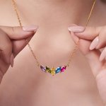 Gepersonaliseerde 1-7 Familie Geboortestenen Ketting Sierlijke Sieraden Moederdag Verjaardagscadeau voor Vrouwen