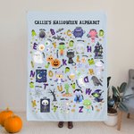 Personlig rolig Halloween alfabet mjuk pläd med namn heminredning utbildad Halloween present till baby småbarn