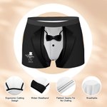 Boxer da uomo personalizzati con nome e data Regalo di anniversario di matrimonio per gli sposi