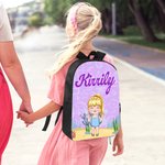 Personalizzato Personaggi dei cartoni animati multicolore Zaino Borsa per il pranzo Portamatite con nome Regalo di compleanno per bambini e bambine
