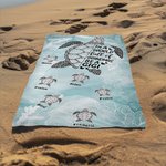 Spersonalizowany ręcznik plażowy Szybkoschnący Żółw Morski w Świecie Pełnym Babć z imionami 1-12 Letnie Wakacje Plaża Przyjęcie Prezent dla Babci