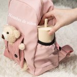 Mochila personalizada con nombre y diseño de osito de peluche desmontable regalo del Día del Niño o la vuelta al cole para niños