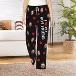 Personnalisé I Love My XX Face Photo Couple Pajamas Birthday Anniversary Gift for Couples